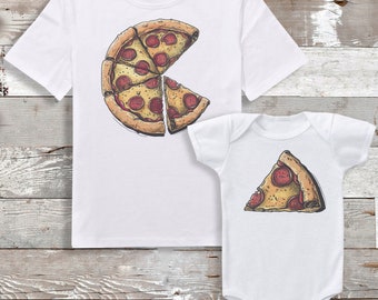 Pizza & Pizza Slice Matching Dad en Baby Set - Vaderdag - Vader en Baby Matching Gift - Dad Gift - Voor papa - Dad Gift Set