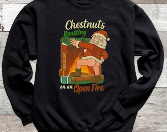 Chestnuts Roasting - Adult & Kids Sizes - Unisex Christmas Jumper, Kids Christmas Jumper, Christmas Sweater, Christmas T-Shirt