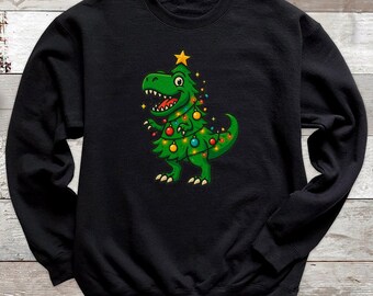 Christmas Treeasaurus Rex - Adult & Kids Sizes - Unisex Christmas Jumper, Kids Christmas Jumper, Christmas Sweater, Christmas T-Shirt