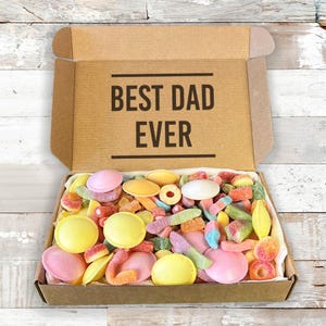 Sélection de boîtes de bonbons pour papa au choix - Cadeaux pour la fête des pères, boîte de bonbons pour la fête des pères, boîte de bonbons, cadeau de papa, boîte de bonbons pour papa