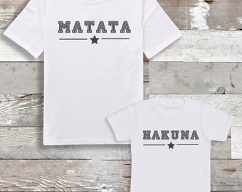 Matata Hakuna Matching Dad and Baby Set - Father's Day - Dad and Baby Matching Gift - Dad Gift - Dad Gift Set