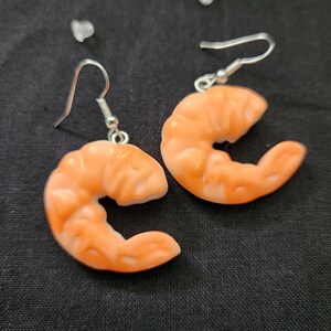 Neon Shrimp Stud Earrings With Sparky Emerald Rhinestone