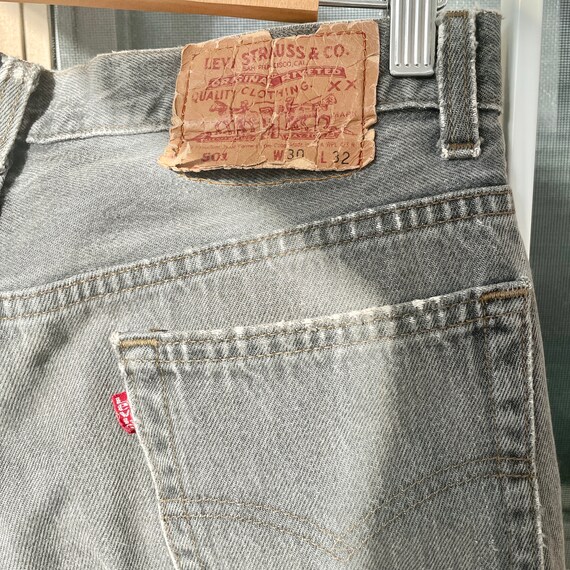 Faded Distressed Gray Denim | Etsy