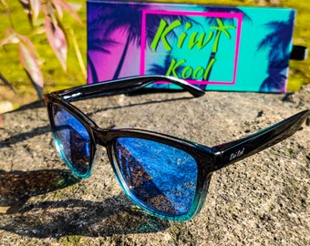 Polarisierte Sonnenbrille Blaue verspiegelte Gläser - Unisex Sonnenbrillen Männer Frauen - Kühle Farbtöne Blendfreie Klarheit Spiegellinsen Sonnenbrille UV 400