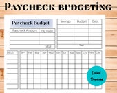 Paycheck Budget PDF, Paycheck Bill Tracker, Paycheck Budget Planner, Paycheck Budget Printable, Paycheck Planner, Bill Tracker PDF, Money
