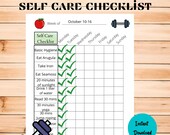 Self Care Checklist, Self Care Printable, Self Care Tracker, Self Care Organizer, Self Care Chart, Daily Chart PDF, Weekly Checklist