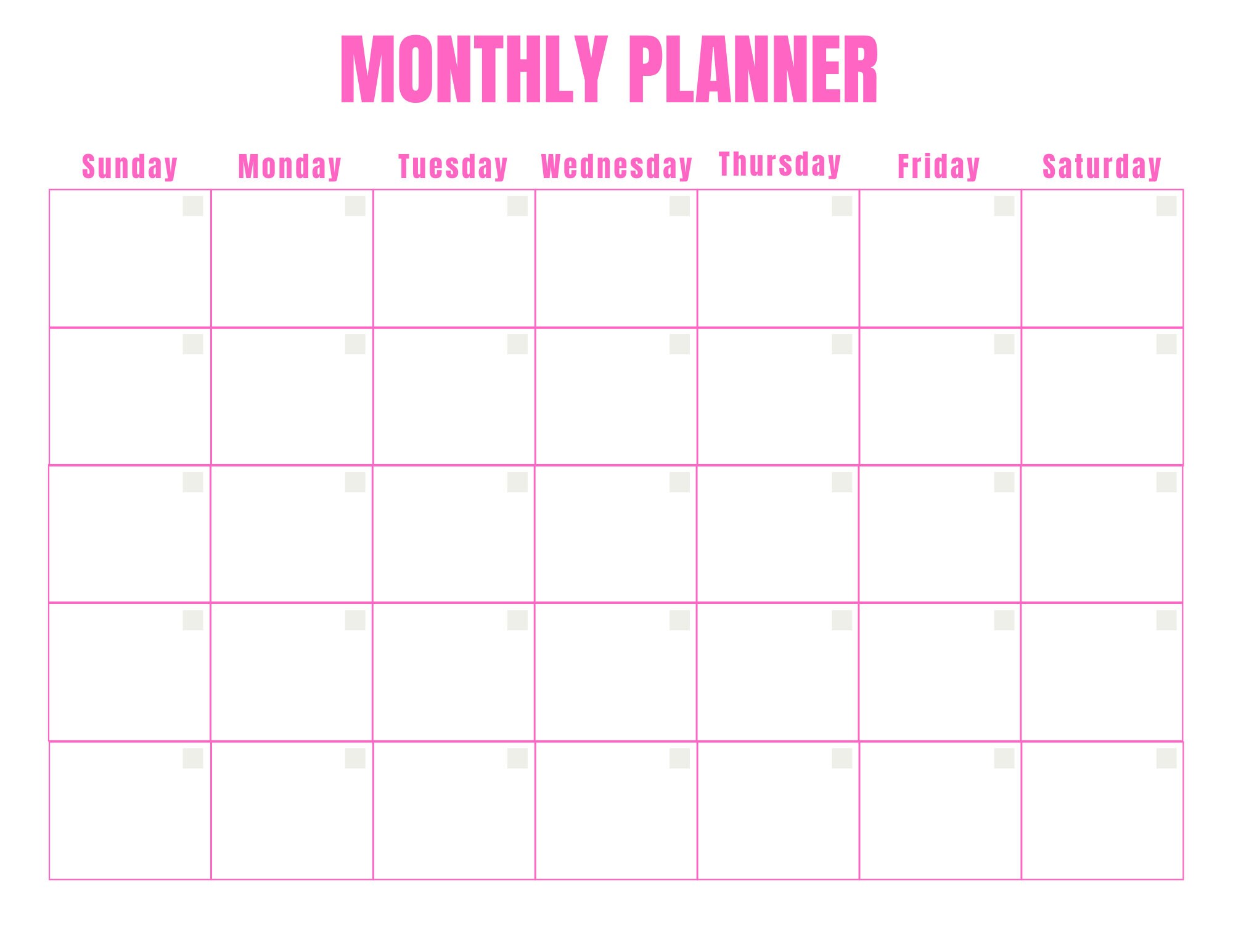 Digital Planner Plain Pink | Etsy