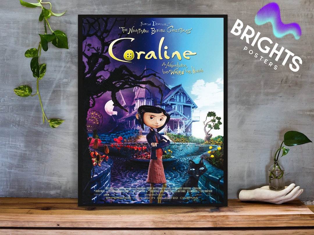 Coraline 2009 TV Show Movie Film Print Poster Wall Art Picture