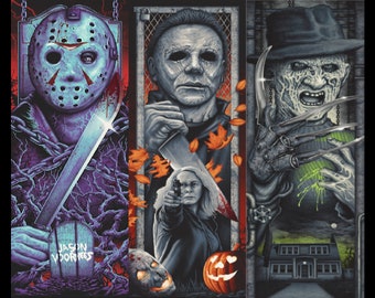 NOT DIGITAL DOWNLOAD 3 horror print ready to use ready to press transfer for sublimation 20oz tumbler.