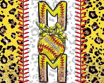 NOT DIGITAL DOWNLOAD softball mom print ready to use ready to press transfer for sublimation 20oz tumbler.