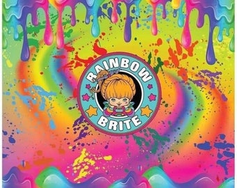 NOT DIGITAL DOWNLOAD rainbow brite print ready to use ready to press transfer for sublimation 20oz tumbler.