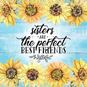 NOT DIGITAL DOWNLOAD sisters print ready to use ready to press transfer for sublimation 20oz tumbler.