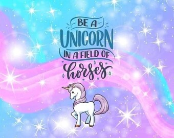 NOT DIGITAL DOWNLOAD unicorns print ready to use ready to press transfer for sublimation 20oz tumbler.