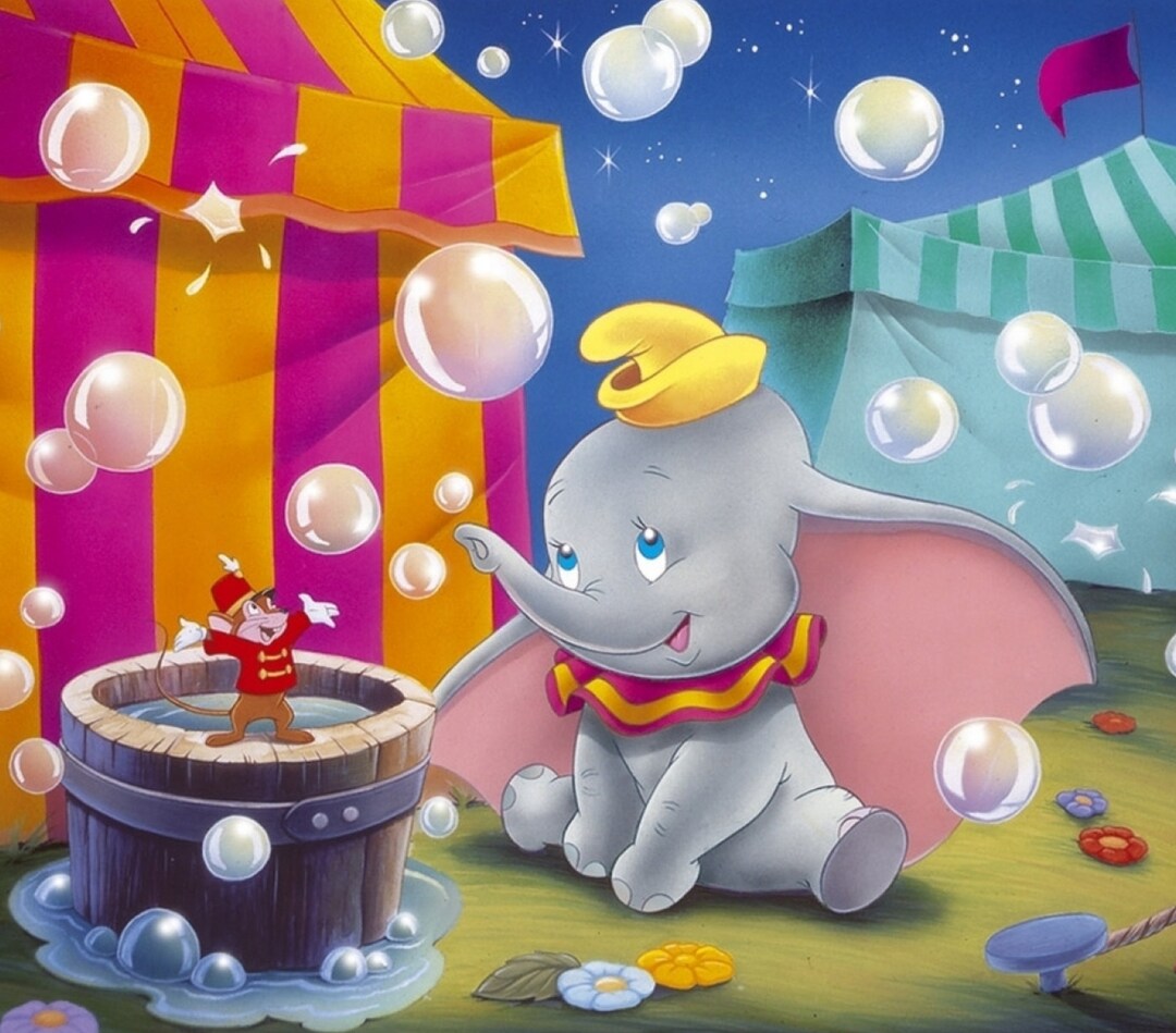 NOT DIGITAL DOWNLOAD Dumbo Bubbles Print Ready to Use Ready to Press