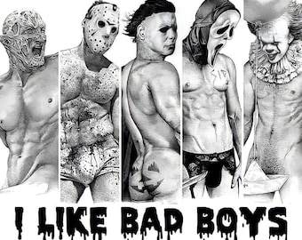 NOT DIGITAL DOWNLOAD I like bad boys print ready to use ready to press transfer for sublimation 20oz tumbler.