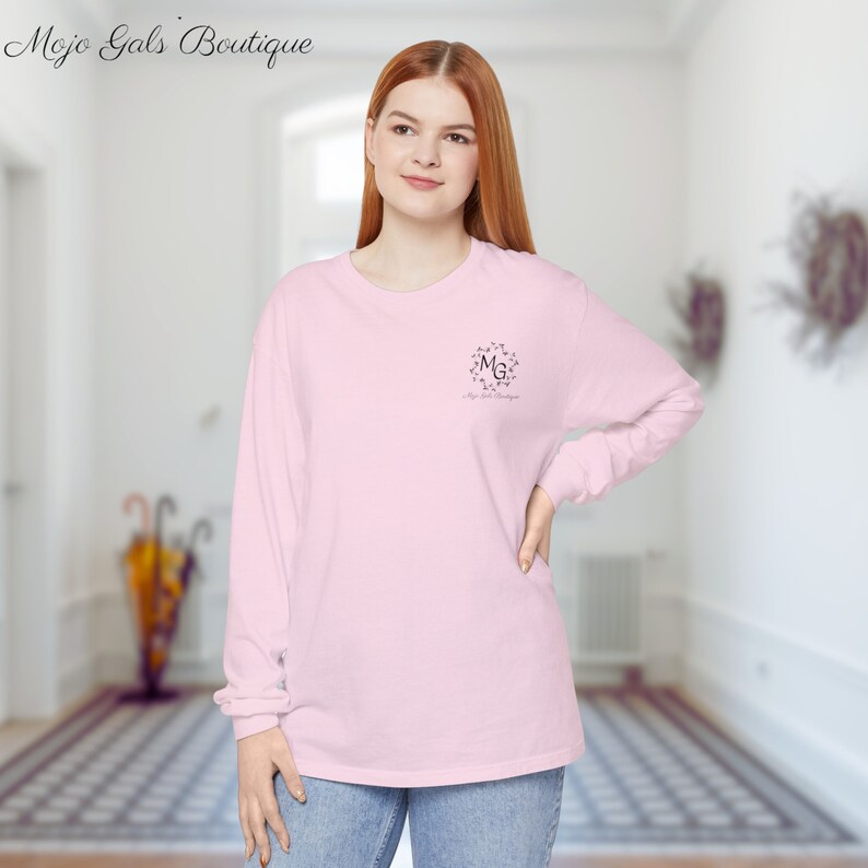 Antique Ironstone Valentine Candy Heart Comfort Color Long Sleeve Tee