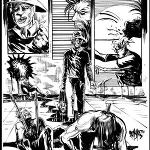 The Salesman 9x 12&quot; Dave Castr Original Vampire Hunter Comic Art Sealed W COA