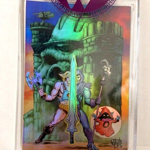 2021 Power-Con Masters Of The Universe Exklusive Holofoil Sammelkarte, signiert & nummeriert von der Künstlerin