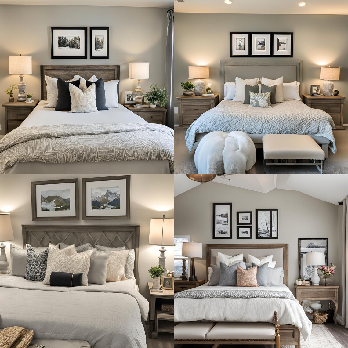 16 Bedroom Picture Frame Mockup Bundle, Jpeg, Digital Download