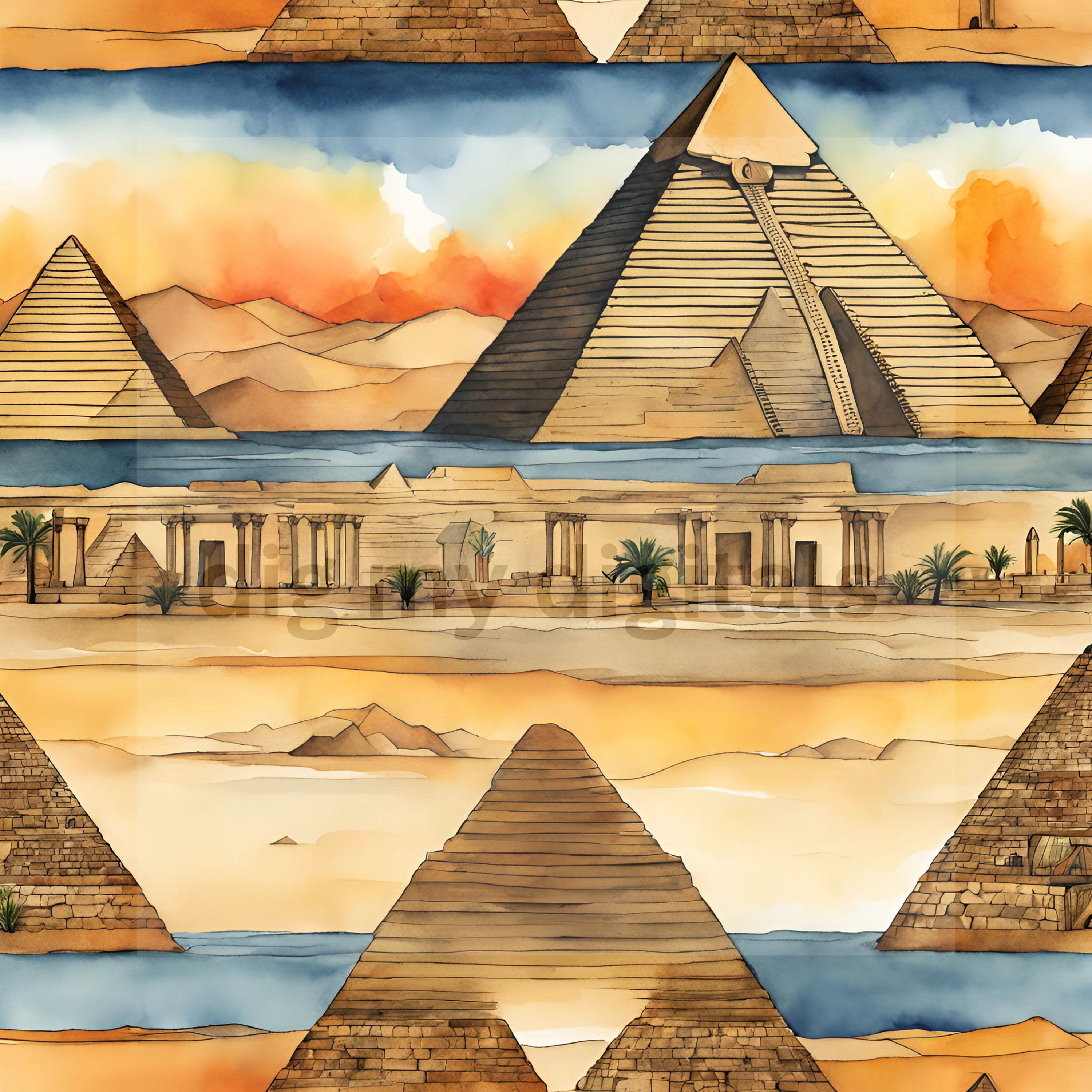 8 Egyptian Pyramids Clip Art, Printable Clipart, Jpg, Digital Download ...