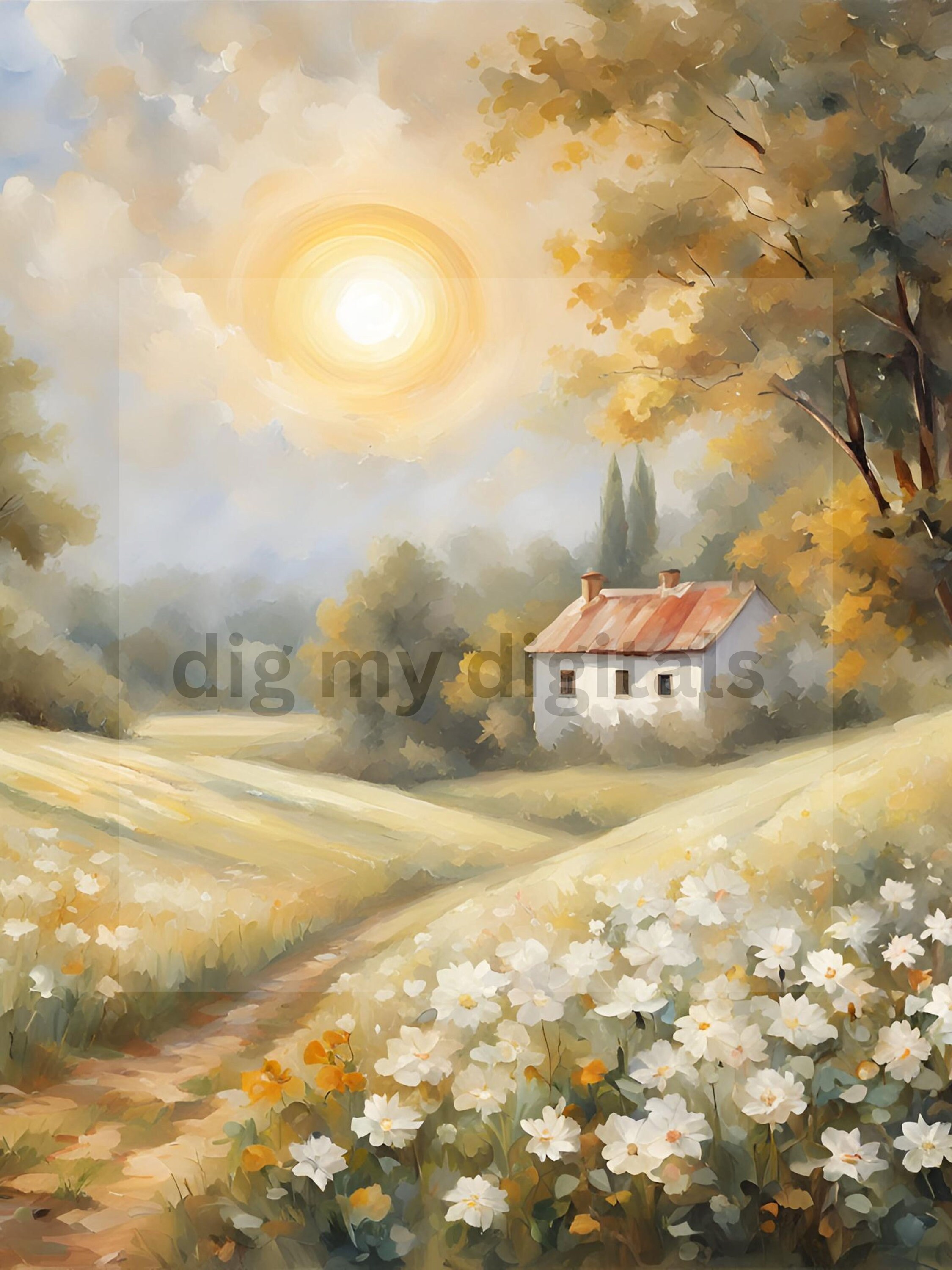 10 Country Solitude Clip Art, Printable Clipart, Jpg, Digital Download ...