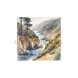 8 cliparts du parc Big Sur, clipart imprimable, jpg, téléchargement numérique, scrapbooking, créations en papier