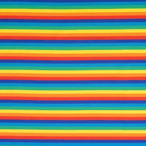 Jersey - Colorful Rainbow - Stripes Love Colorful Cotton Jersey Cotton Children and Adults Fabric - Sold by the meter from 25 cm