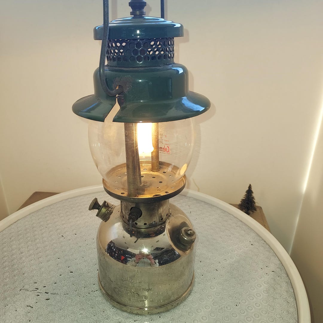 Rare 1947 Coleman 242C Nickel Lantern, US Forest Service Stamped