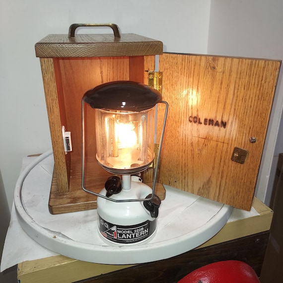 Custom 1997 White/black, Coleman 222B Backpacking Lantern With