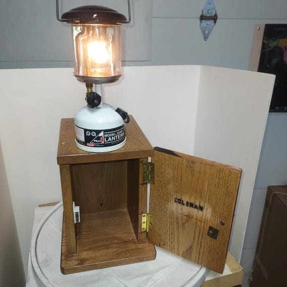 Custom 1997 White/black, Coleman 222B Backpacking Lantern With