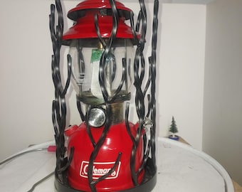 Vintage 1963 Coleman 200A Lantern, Custom Red & White, Restored - Etsy