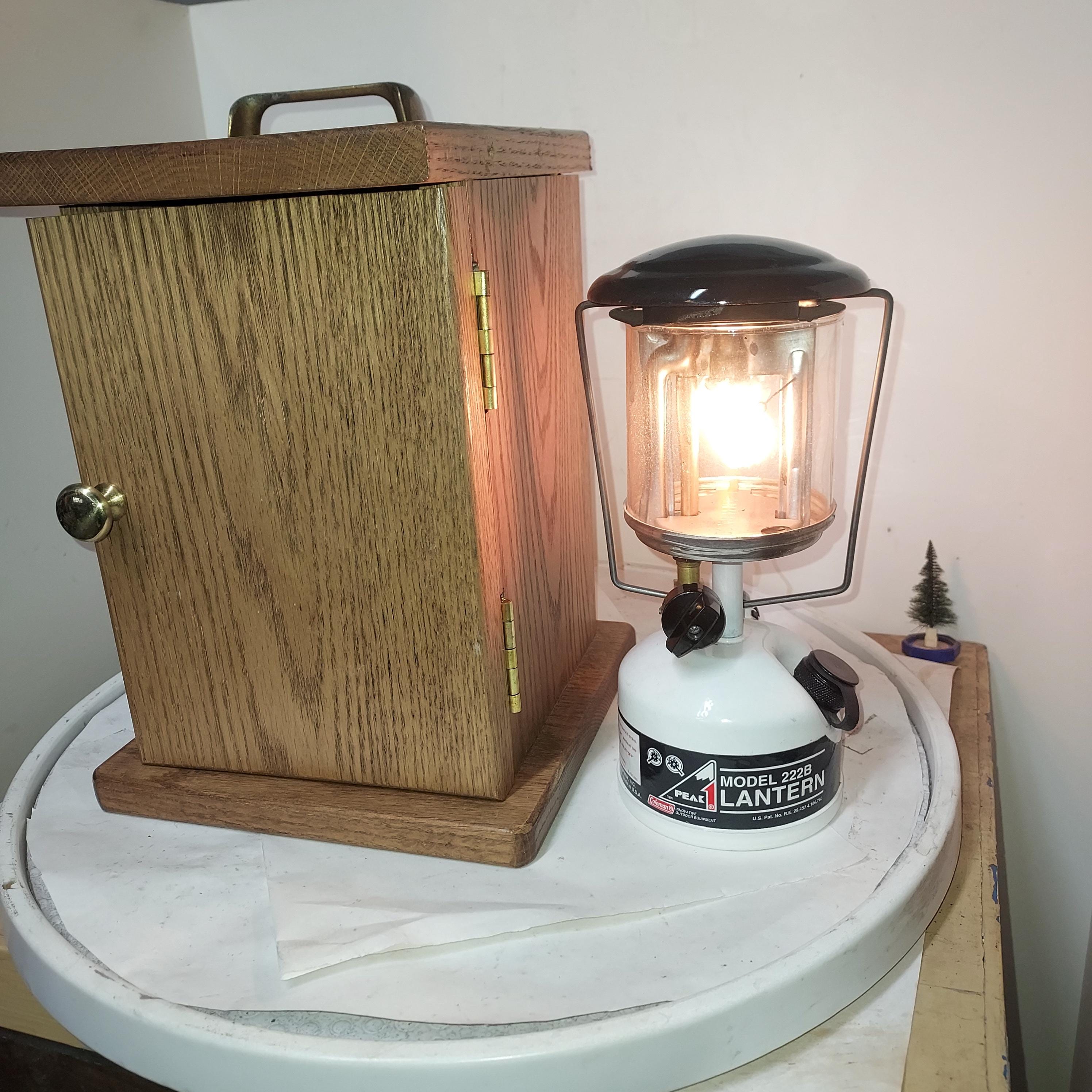 Custom 1997 White/black, Coleman 222B Backpacking Lantern With