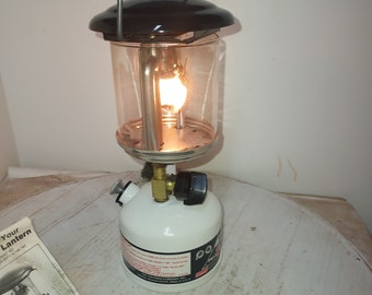 Custom 1997 White/black, Coleman 222B Backpacking Lantern With