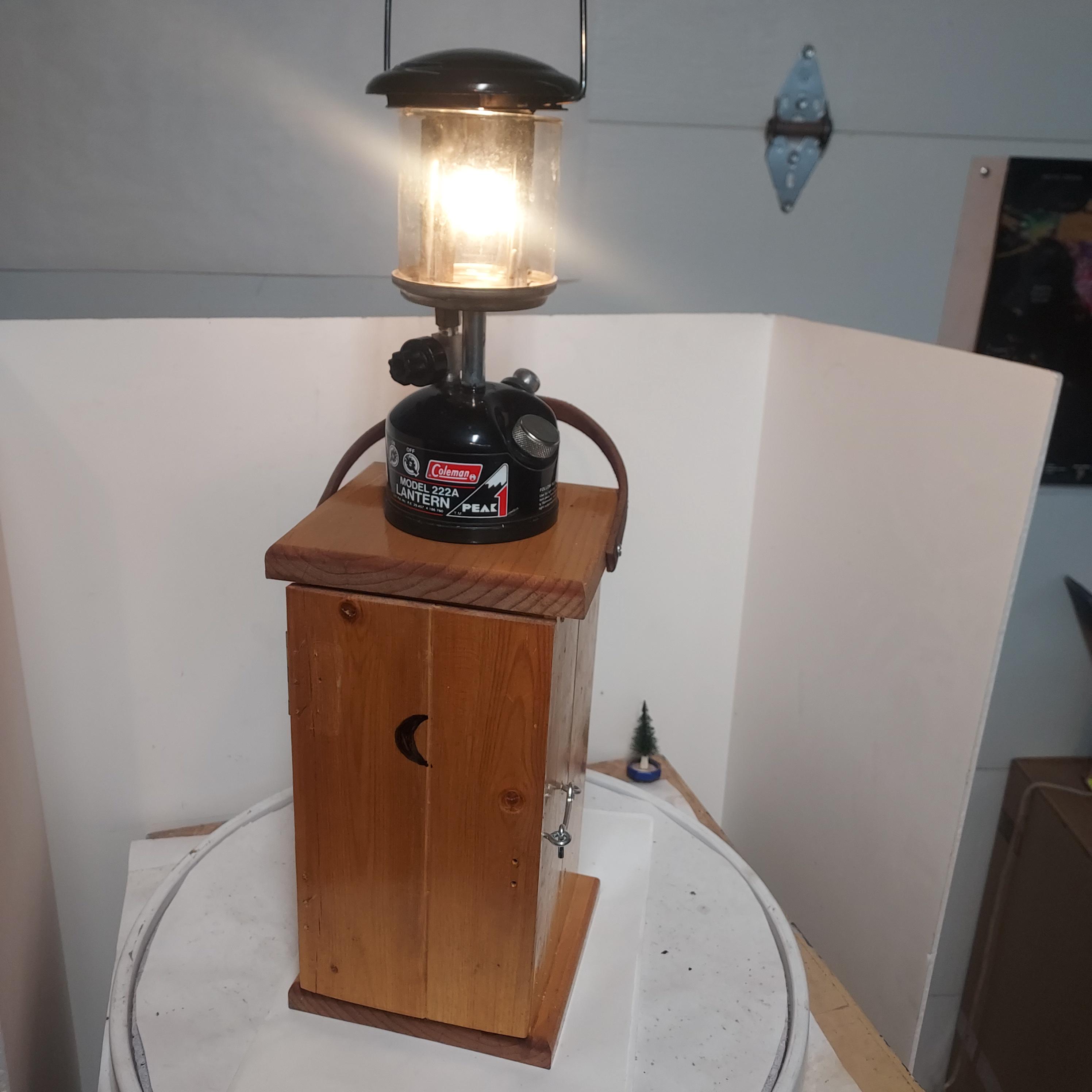 Custom 1985 Black, Coleman 222A Backpacking Lantern With Custom