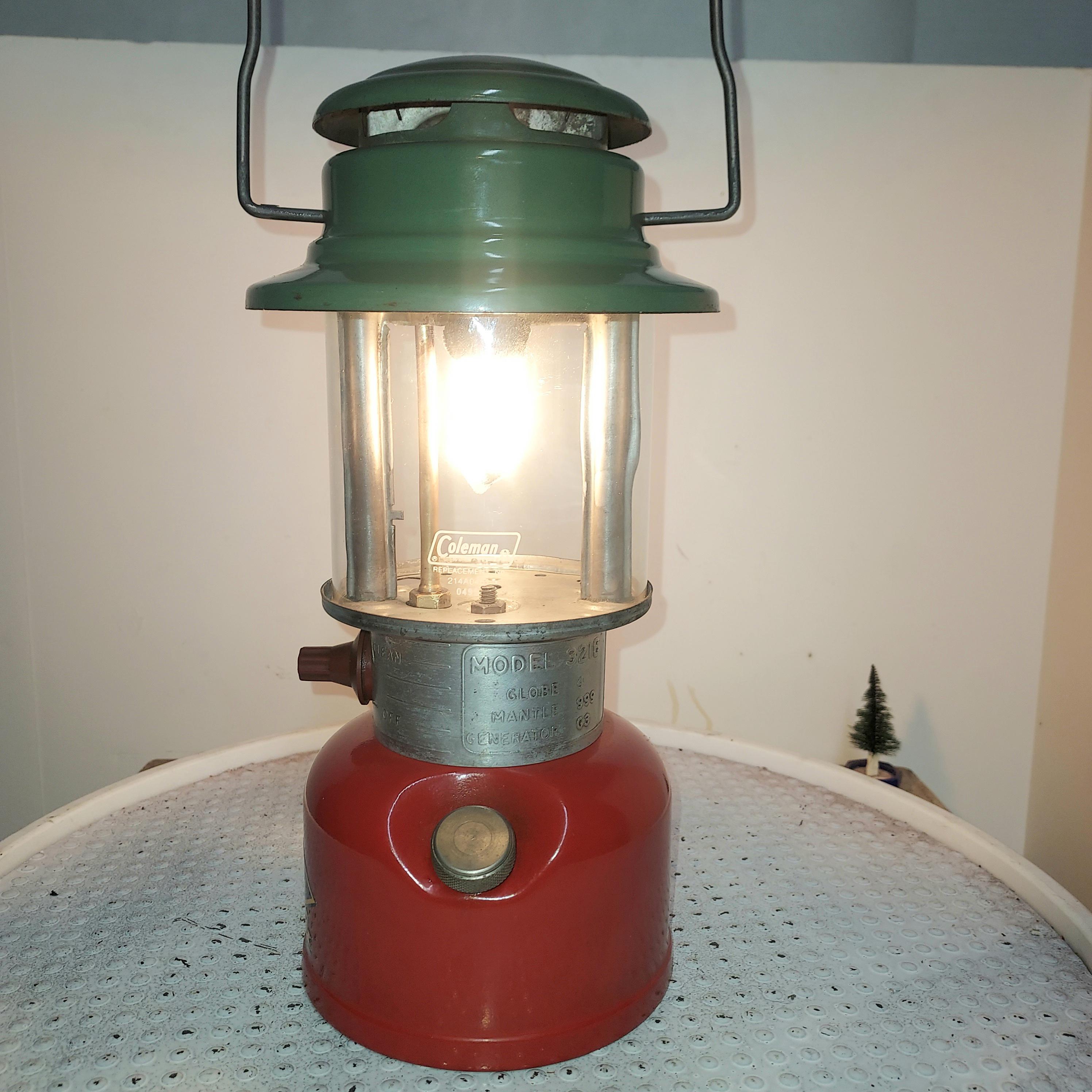 Vintage 1980 Coleman Lantern, 321B, Custom Red and Green - Etsy