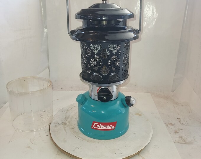 Vintage Coleman 285 Dual Fuel Lantern Custom Painted Turquoise With Two Globes. Etsy