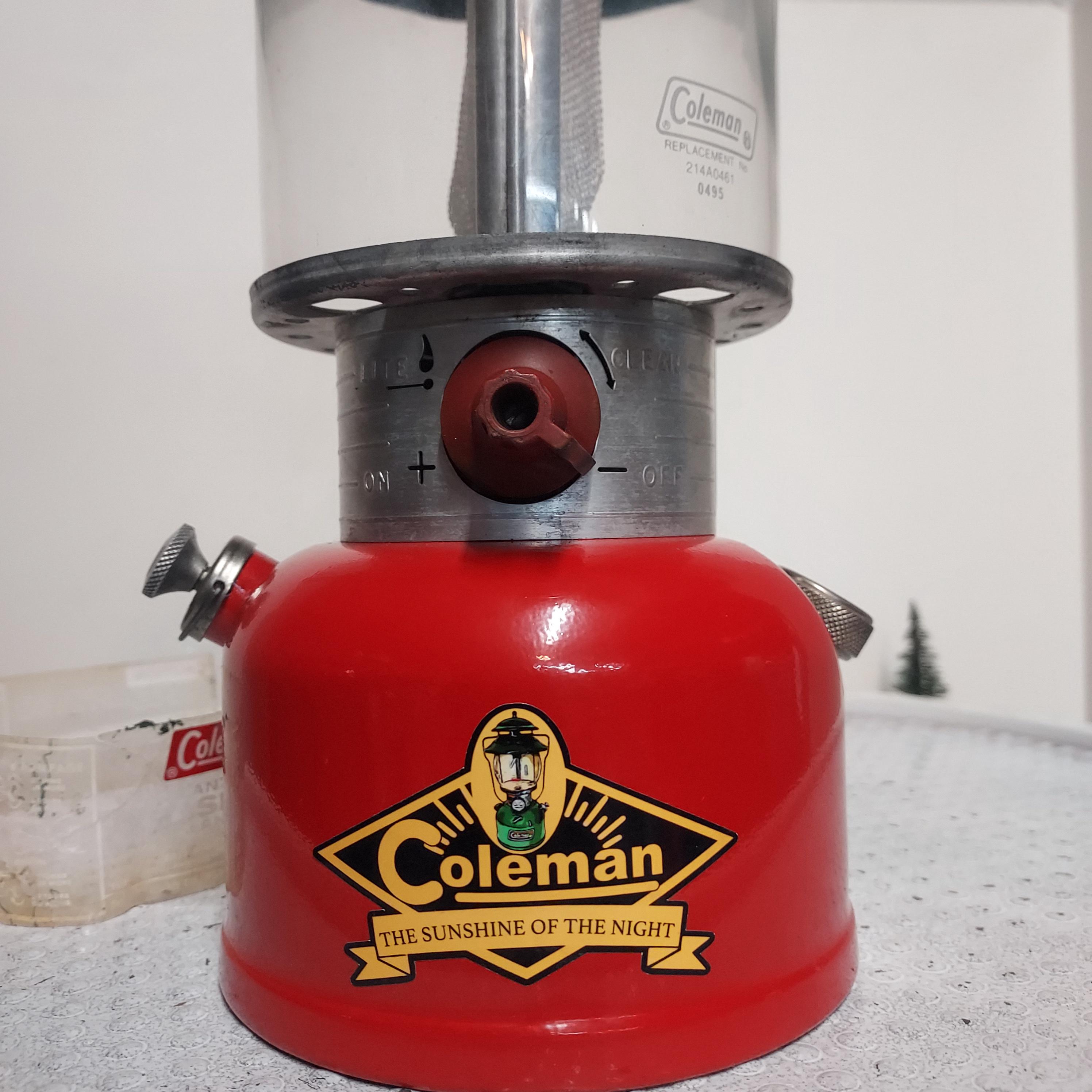 ヴィンテージ 1980 コールマン ランタン 321B カスタムレッド
