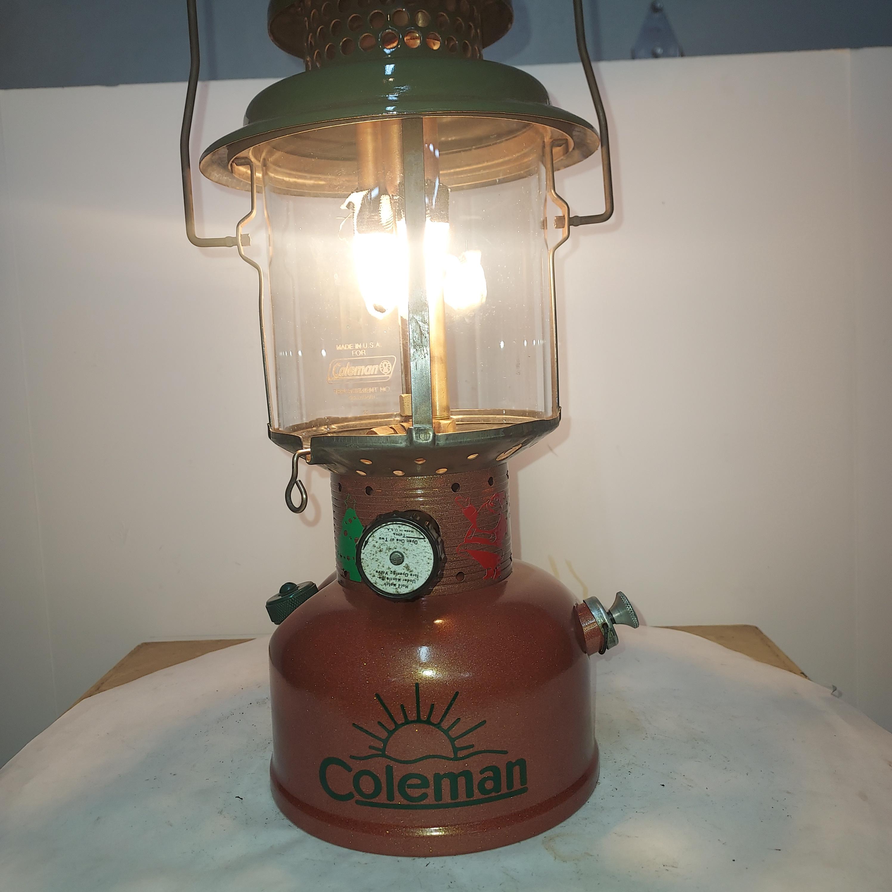 Vintage Coleman 220F Lantern, 1970, Copper/cinnamon Powdercoat