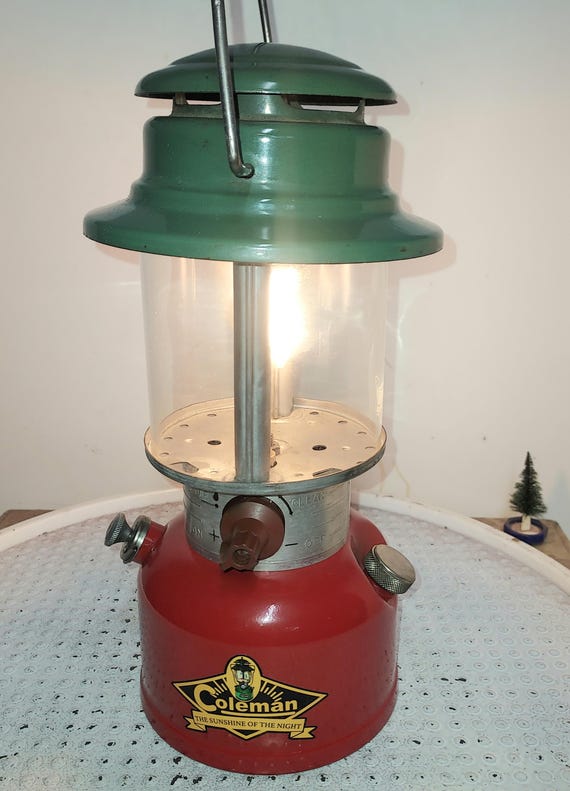 Vintage 1980 Coleman Lantern, 321B, Custom Red and Green - Etsy