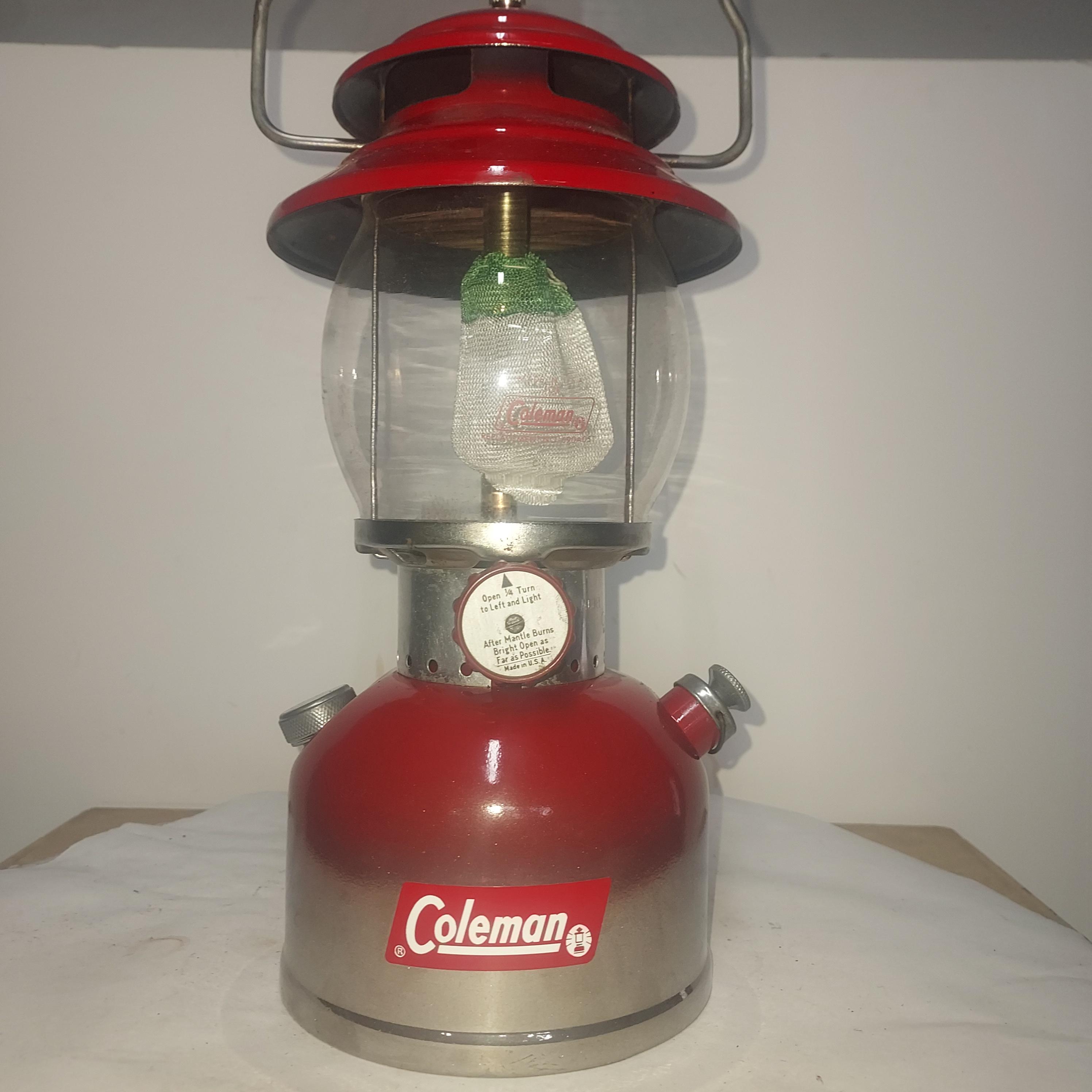 Vintage 1963 Coleman 200a Single Mantle Lantern, Custom