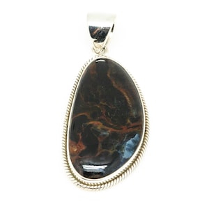 Sterling Silver Pietersite Pendant|Crystal Jewelry|Tempest Stone|Pietersite Pendant|Pietersite Jewelry|Crystal Healing|Pietersite Necklace