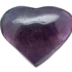 Rainbow Fluorite Heart (40-50mm)|Fluorite Heart|Fluorite Carving|Crystal Heart|Crystal Healing|Gemstone Heart|Purple Fluorite Heart Carving|