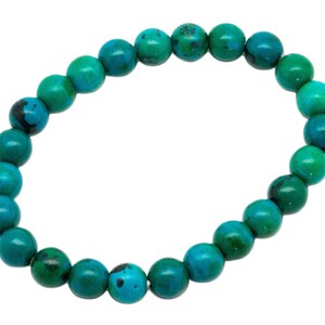 Chrysocolla Bead Bracelet(8mm)|Chrysocolla Jewelry|Crystal Bracelet|Crystal jewelry|Blue Crystal|Healing Crystal|Bead bracelet|Tranquility|