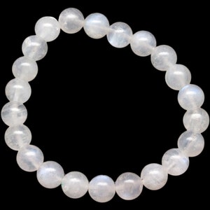 Rainbow Moonstone Bead Bracelet (8mm)|Moonstone Jewelry|Moonstone Bracelet|Crystal Jewelry|Crystal Healing|Crystal Bead Bracelet|Moonstone