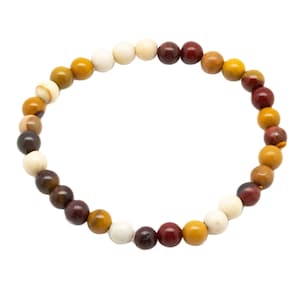 Mookaite-kralenarmband (6 mm)|Mookaite-sieraden|Crystal Bead-armband|Crystal-sieraden|Mookaite Jasper|Crystal Healing|Mookaite-kristallen armband
