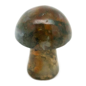 Moss Agate Tiny Mushroom(15-20mm)|Moss Agate Carving|Moss Agate Crystal|Healing Crystal|Crystal Mushroom|Moss Agate Mini Mushroom|