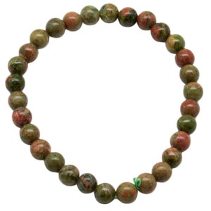 Unakite Bead Bracelet(6mm)|Unakite Jewelry|Unakite Bracelet|Crystal Jewelry|Crystal Bead Bracelet|Crystal Healing|Crystal Healing Jewelry|