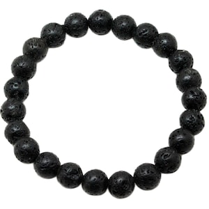Lava Stone Bead Bracelet (8mm)|Lava Stone Jewelry|Lava Rock Bracelet|Crystal Jewelry|Crystal Healing|Crystal Bead Bracelet|Lava Rock|
