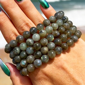 Labradoriet kralen armband (8mm)|Labradorite sieraden|Labradorite armband|Kristal sieraden|Kristal armband|Edelsteen armband|Helende sieraden