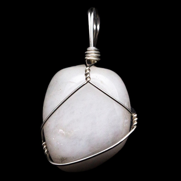 Snow Quartz Pendant|White Quartz|Snow Quartz Wire Wrapped Gemstone Jewelry|Quartz Pendant|Healing Crystal|Crystal jewelry|Quartz Necklace